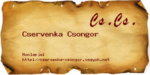 Cservenka Csongor névjegykártya